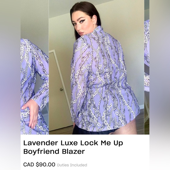Lavender Luxe Lock Me Up Boyfriend Blazer - Picture 2 of 7